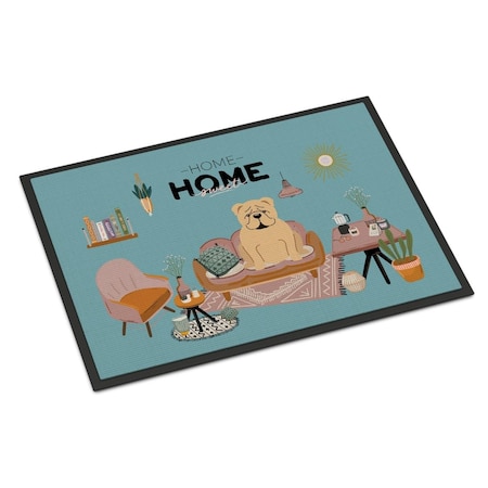 Carolines Treasures 24 x 36 in. Fawn English Bulldog Sweet Home Indoor or Outdoor Mat CK7969JMAT